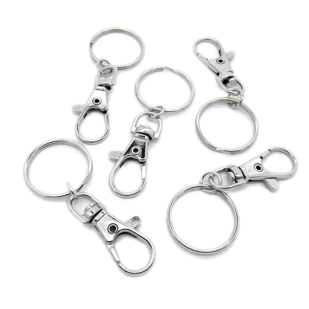 10 Pieces Antique Silver Plated Jewelry Charms GY03588 Lobster Key Clasp Keyring Keychain