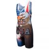 KO Sports Gear Unisex Wrestling Singlet for Adult Wrestlers - Wrestling Singlet for Men & Women - Bold Durable Uniform, Stretchy Breathable Material - USA Eagle, Adult Medium view 2