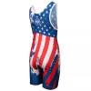 KO Sports Gear Unisex Wrestling Singlet for Adult Wrestlers - Wrestling Singlet for Men & Women - Bold Durable Uniform, Stretchy Breathable Material - USA Eagle, Adult Medium view 3
