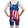KO Sports Gear Unisex Wrestling Singlet for Adult Wrestlers - Wrestling Singlet for Men & Women - Bold Durable Uniform, Stretchy Breathable Material - USA Eagle, Adult Medium view 4