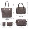 2E-youth Designer Purses And Handbags For Women Satchel Shoulder Bag Tote Bag For Work Clutch Purses (5pcs brown) view 2