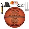 KWOOD Customized 29.5" Basketballs Gifts for Son, Personalized Indoor/Outdoor Game Leather Basketball, Engraved Graduation Christmas Birthday Gift for Son from Mom view 1