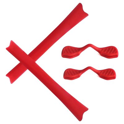 Alphax Red Replacement Nosepieces & Earsocks Rubber Kits for Oakley Radar Path/Radar Path Asian Fit