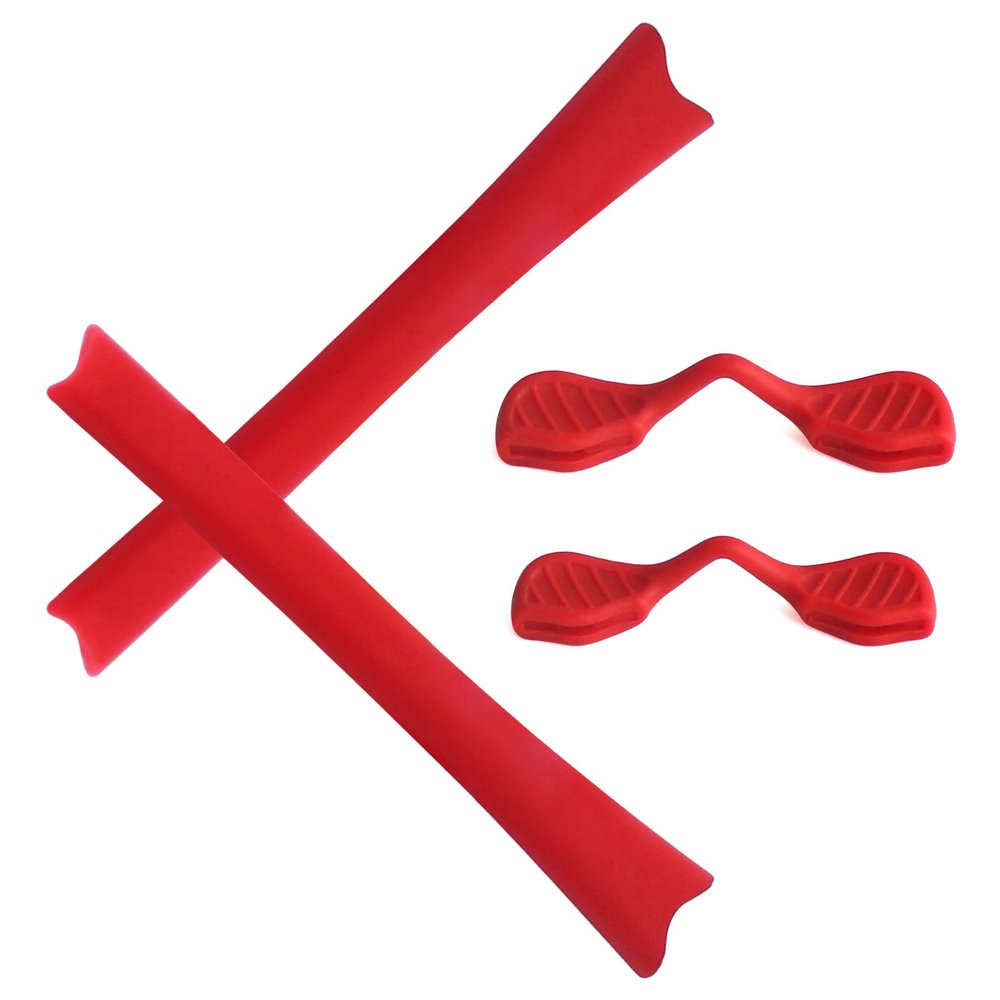 Alphax Red Replacement Nosepieces & Earsocks Rubber Kits for Oakley Radar Path/Radar Path Asian Fit