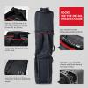 XCMAN Padded Snowboard Bag with Wheels, Extendable Roller Ski Bag for Air Traveling Adjustable Length - Extra Long/Wide/Deep,Waterproof - with Protection Ribs view 3