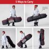 XCMAN Padded Snowboard Bag with Wheels, Extendable Roller Ski Bag for Air Traveling Adjustable Length - Extra Long/Wide/Deep,Waterproof - with Protection Ribs view 4