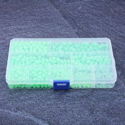 VBESTLIFE 900 PCs Fishing Beads Assorted, Soft Plastic Multi Model Luminous Fishing Beads Oval Round Shaped Eggs for Stream Pool Lake River