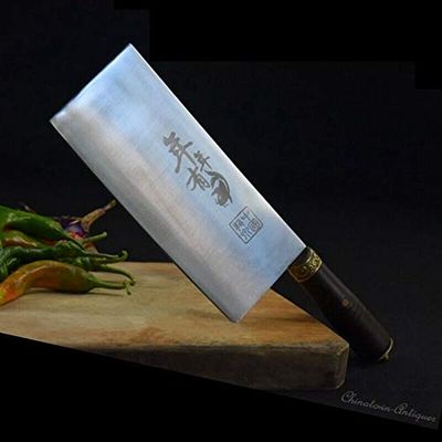 GLW Sword 5Cr15MOV Stainless Steel Kitchen Knife Scented Wood Handle Cooking Knivs 100% Handmade Grinding Polishing Chinese Longquan Sword Sword Jian Sharp Blade Battle Ready