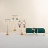 GemeShou Taller 3pcs Metal Gold T Bar Earring Display Stand for Mini Earrings Studs Photography Props, Not for Big Dangly EarringsGold-Cone Base 3pcs Height 5.9" view 2