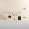 GemeShou Taller 3pcs Metal Gold T Bar Earring Display Stand for Mini Earrings Studs Photography Props, Not for Big Dangly EarringsGold-Cone Base 3pcs Height 5.9" view 3