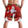 visesunny Christmas Santa Claus Red Men's Beach Short Swim Trunks Sports Running Bathing Suits with Mesh Lining view 2
