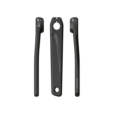 FSA Full Speed Ahead CK-603 E-Bike Bafang Bicycle Crank Arm Set Bafang M800 - SB Black with Grey Logo - 172.5 mm