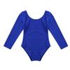 Aislor Kids Girls Cotton Stretchy Longsleeve Ballet Dance Leotard Gymnastics Fitness Workout Activewear Dark&Blue 6 Years view 1