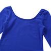 Aislor Kids Girls Cotton Stretchy Longsleeve Ballet Dance Leotard Gymnastics Fitness Workout Activewear Dark&Blue 6 Years view 3