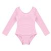 Aislor Kids Girls Cotton Stretchy Longsleeve Ballet Dance Leotard Gymnastics Fitness Workout Activewear Pink 10 Years view 1
