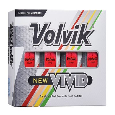 Volvik Vivid Golf Balls - Matte Pink, Dozen