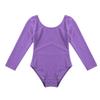 Aislor Kids Girls Cotton Stretchy Longsleeve Ballet Dance Leotard Gymnastics Fitness Workout Activewear Lavender 10 Years view 1