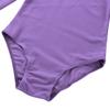 Aislor Kids Girls Cotton Stretchy Longsleeve Ballet Dance Leotard Gymnastics Fitness Workout Activewear Lavender 10 Years view 4
