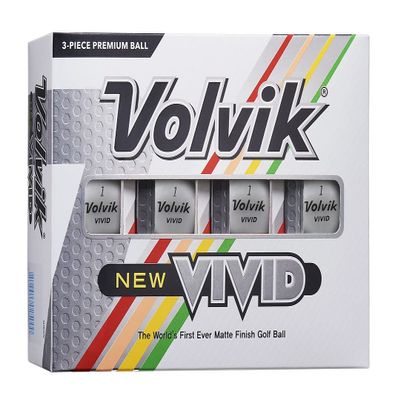Volvik Vivid Golf Balls - Matte White, Dozen