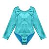 Aislor Kids Girls Glitter Gymnastics Leotard Ballerina Ballet Dance Stage Performance Dancewear Lake&Blue 3-4T view 3