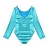 Aislor Kids Girls Glitter Gymnastics Leotard Ballerina Ballet Dance Stage Performance Dancewear Lake&Blue 3-4T view 4