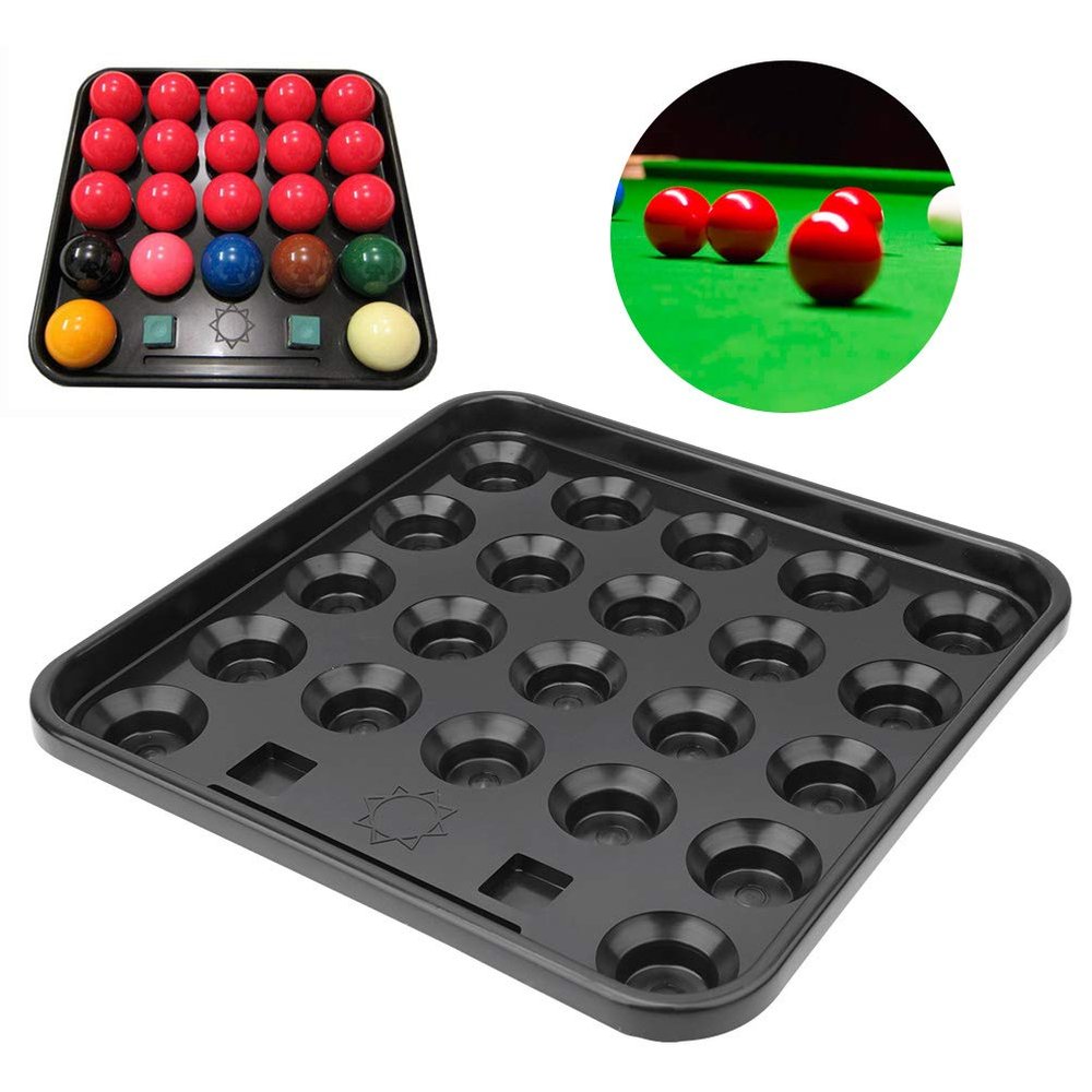 Pool Ball Tray Plastic 22 Balls Billiards Ball Table Storage Tray Snooker Ball Storage Case Holding Black