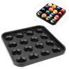 Alomejor Pool Ball Organizer Tray, 16-Ball Capacity, Easy-Carry Design, Black Plastic Tray with Handle for Home, Bar, or Travel Use view 2