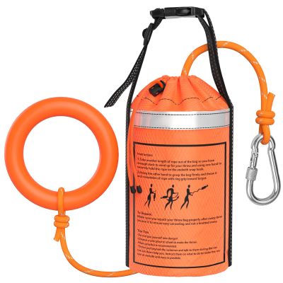 NTR Water Rescue Throw Bag with 98 Feet of Rope in 3/10 Inch Tensile Strength Rated to 1844lbs, Throwable Device for Kayaking and Rafting, Safety Equipment for Raft and Boat