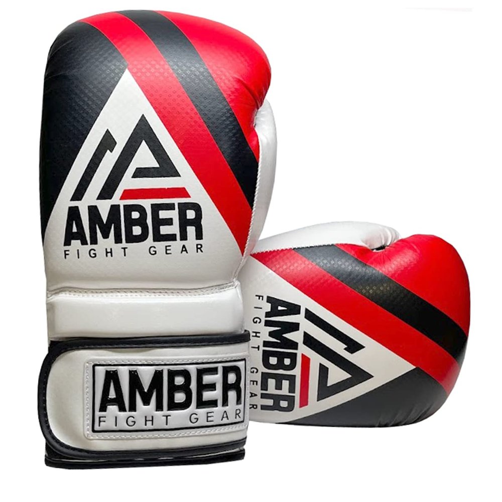 Fury Boxing Gloves - Kickboxing, Muay Thai Training Gloves, Sparring Punching Bag Mitts, Durable PU, Shock-Absorbing Foam Core, Non-Slip Wrist Support, Multi-Sport Glove, Red/Black, 12oz