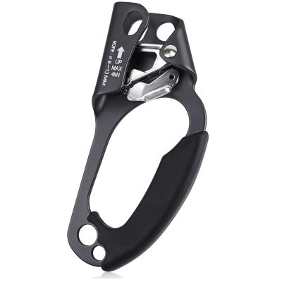 QKURT Mountaineering Climbing Hand Ascender, Right Hand Ascender Rock Climbing Tree Arborist Rappelling Gear Equipment Rope Clamp for 8~13MM Rope | Lightweight Aluminum Alloy Climbing Equipment