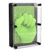 3D Clone Pin Art Toy Classic Pin Sculpture Board for Children Adults Plastic Hand Face Model Office Decoration Clone Pin Art(Green) view 1