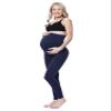 MOTHERS ESSENTIALS Maternity Pregnant Women Leggings (Small, Navy) view 1