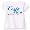Marky G Apparel Girls' Printed Costa Rica Graphic Cotton Jersey Short Sleeve Tee, White, 5/6 view 1