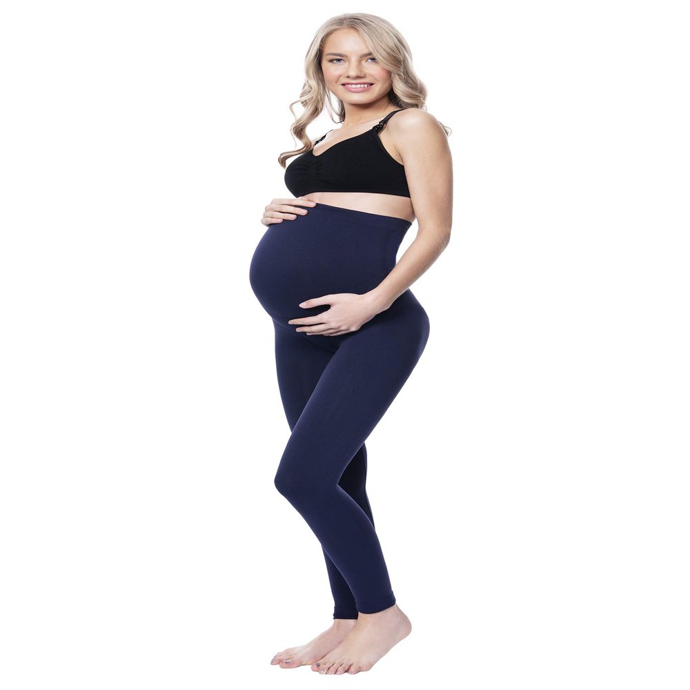 MOTHERS ESSENTIALS Maternity Pregnant Women Leggings (X-Large, Navy)