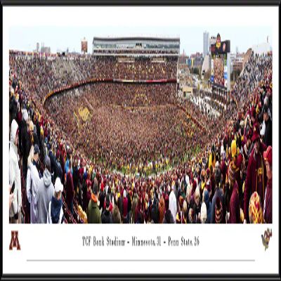 Minnesota Gophers vs Penn State Football, Storming the Field - 40.25x13.75-inch Standard Framed Print by Blakeway Panoramas