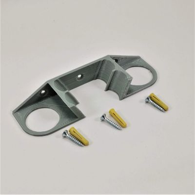 Squash Racket & Ball Holder Wall Mount Wall Bracket Grey