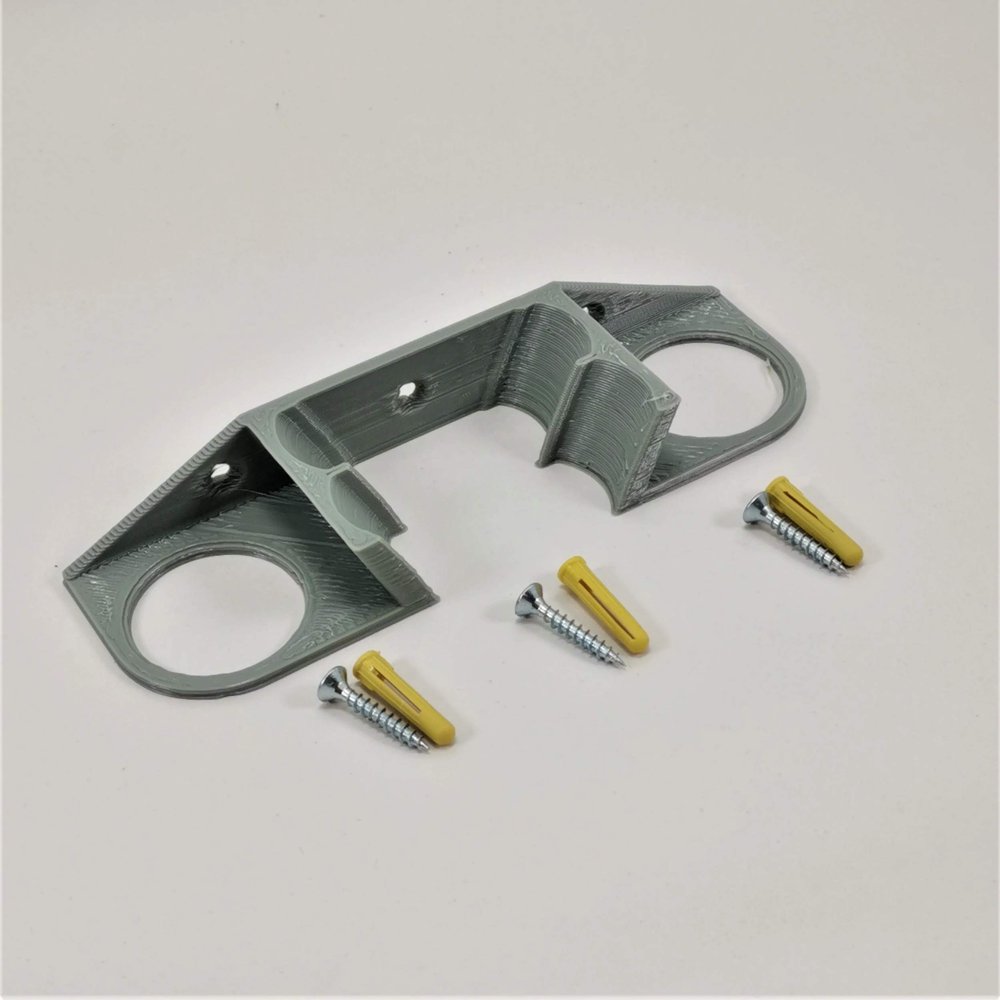 Squash Racket & Ball Holder Wall Mount Wall Bracket Grey