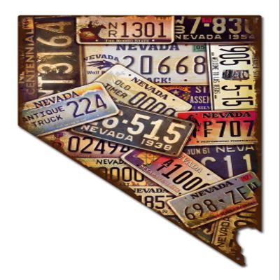 Nevada License Plates Vintage Wall Decor Sign 14x22 inches Metal