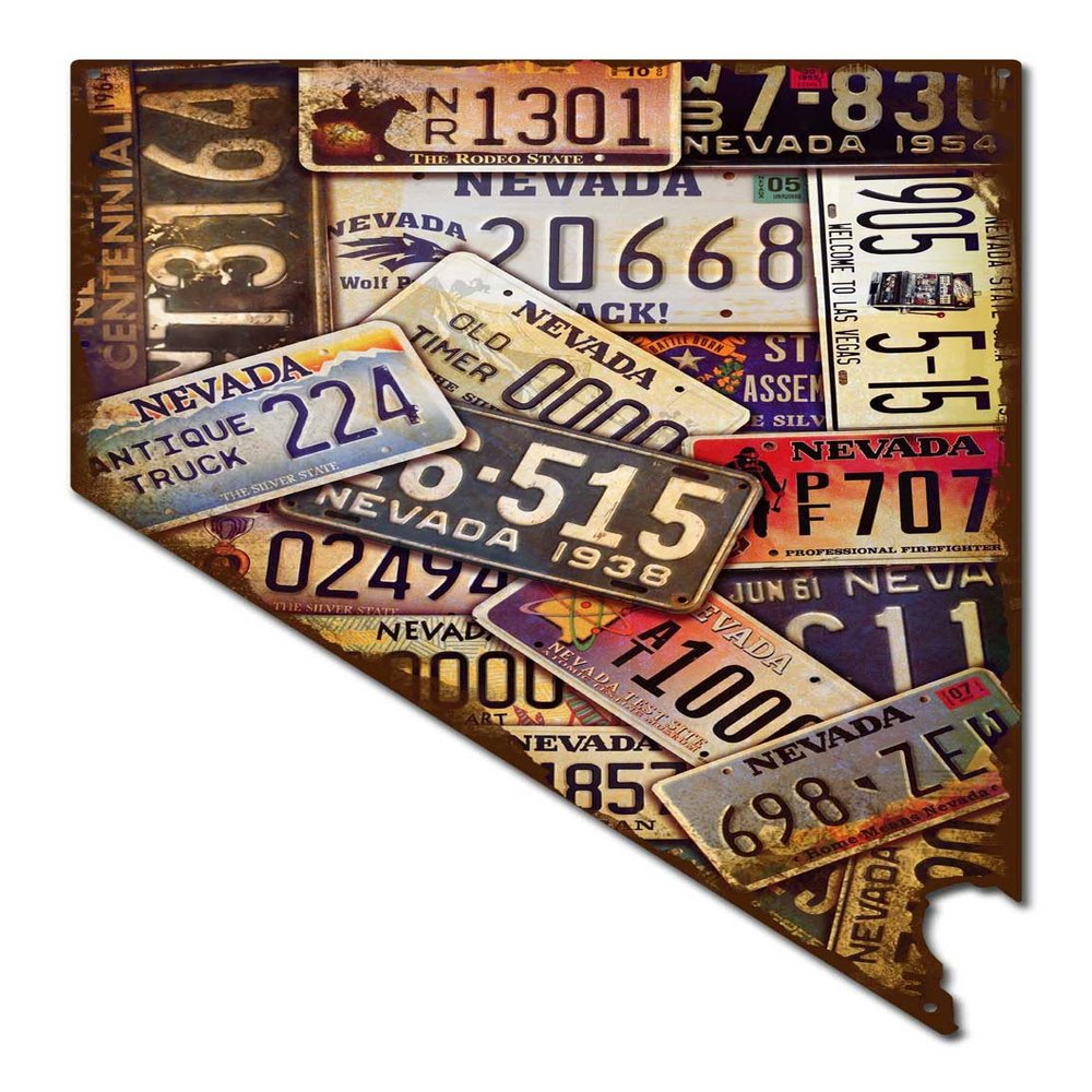 Nevada License Plates Vintage Wall Decor Sign 14x22 inches Metal