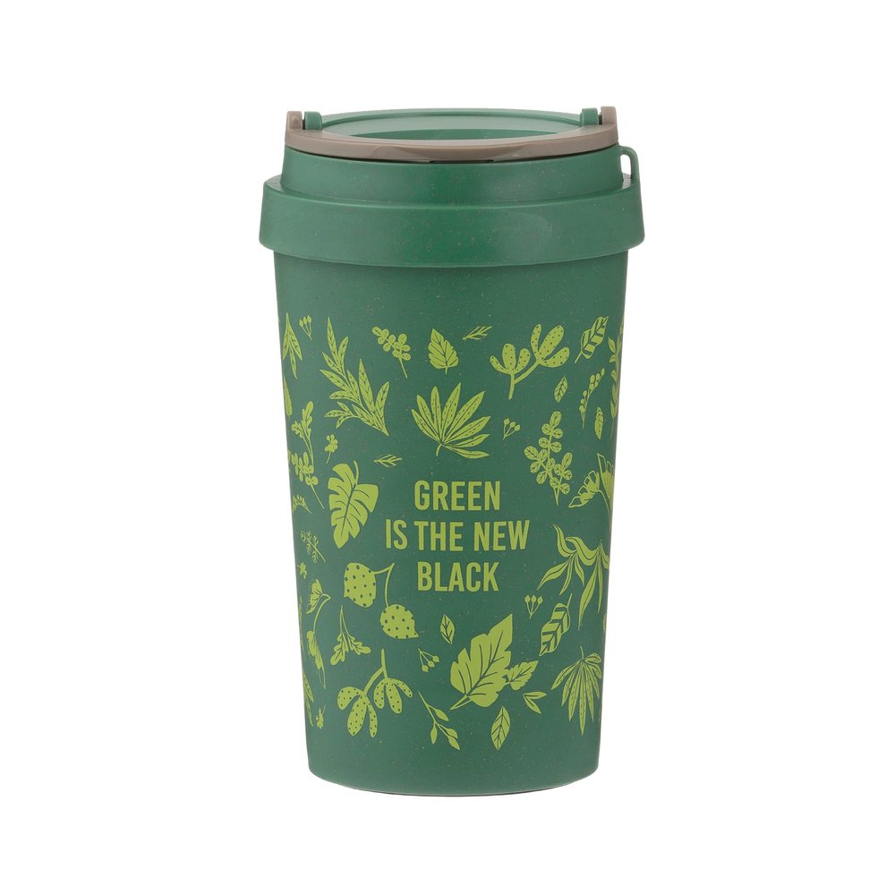 Typhoon PURE Collection | 12.8oz Wheat Fiber Travel Mug - Green is the New Black