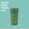 Typhoon PURE Collection | 12.8oz Wheat Fiber Travel Mug - Green is the New Black view 3