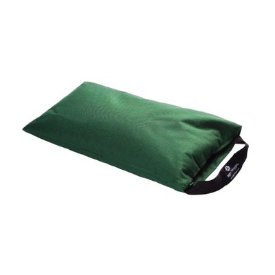 Hugger Mugger Unfilled 10lb Yoga Sandbag - Green - Adds Weight to Your Poses, Zipper Cover, Sturdy Handle, Durable Material, Not Filled with Sand