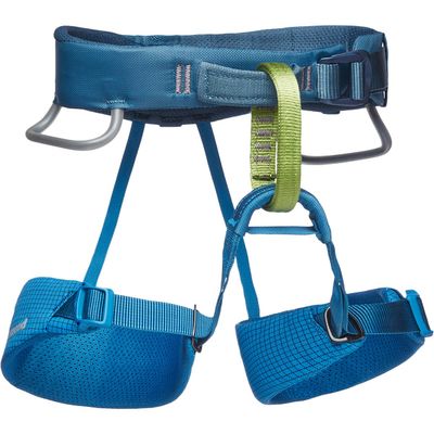 BLACK DIAMOND Kids Momentum Rock Climbing Harness | Adjustable Waist & Leg Loops | Lightweight, Comfortable Support for Indoor & Outdoor Climbing | Kingfisher