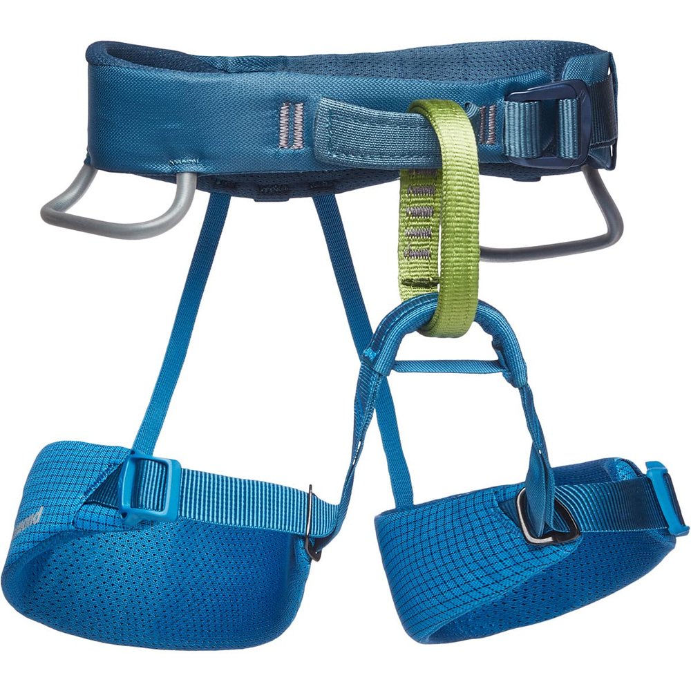 BLACK DIAMOND Kids Momentum Rock Climbing Harness | Adjustable Waist & Leg Loops | Lightweight, Comfortable Support for Indoor & Outdoor Climbing | Kingfisher