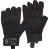 BLACK DIAMOND Men's Crag Half-Finger Gloves | Breathable Stretch Mesh | Synthetic Leather Palm | Lightweight Protection for Belaying & Via Ferrata | Black | Extra Large view 1