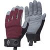 BLACK DIAMOND Women's Crag Gloves | Breathable Stretch Mesh | Synthetic Leather Palm | Durable Protection for Belaying & Via Ferrata | Bordeaux | Large view 1