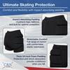 CRS Cross Padded Figure Skating Shorts. Crash Pad Pants for Roller, Inline, Ice Skating, Snowboarding, and Skiing. Fall Impact Protection for Butt, HIPS, and Tailbone (Youth Large Black) view 2