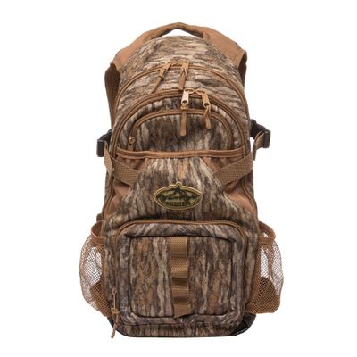 Rig'Em Right Waterfowl Stump Jumper Duck Hunting Blind Backpack with Multi-Layered Padded Shoulder Straps and Back Support, Ammo pockets, Sunglasses Case and More (Mossy Oak Bottom Lands Camo)