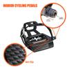 BV Bike Pedals Shimano SPD/Look Delta Compatible 9/16'' with Toe Clips - Peloton Pedals for Regular Shoes - Toe Cages for Peloton Bike - Exercise Bike Pedals - Universal Fit Bicycle Pedal view 2