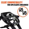 BV Bike Pedals Shimano SPD/Look Delta Compatible 9/16'' with Toe Clips - Peloton Pedals for Regular Shoes - Toe Cages for Peloton Bike - Exercise Bike Pedals - Universal Fit Bicycle Pedal view 3